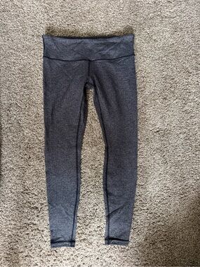 Lululemon heathered Charcoal Gray High-waist Leggings in excellent condition